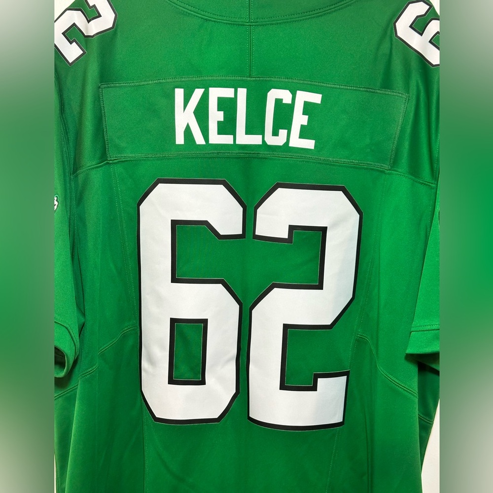 Jason Kelce #62 Nike DRI-FIT Eagles Stitched Kelly Green Football Jersey 3XL - Picture 4 of 12